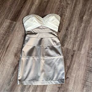 Bebe Satin Cocktail Dress Size XXS